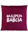 Poduszka dekoracyjna Najlepsza Babcia na prezent RÓŻOWY