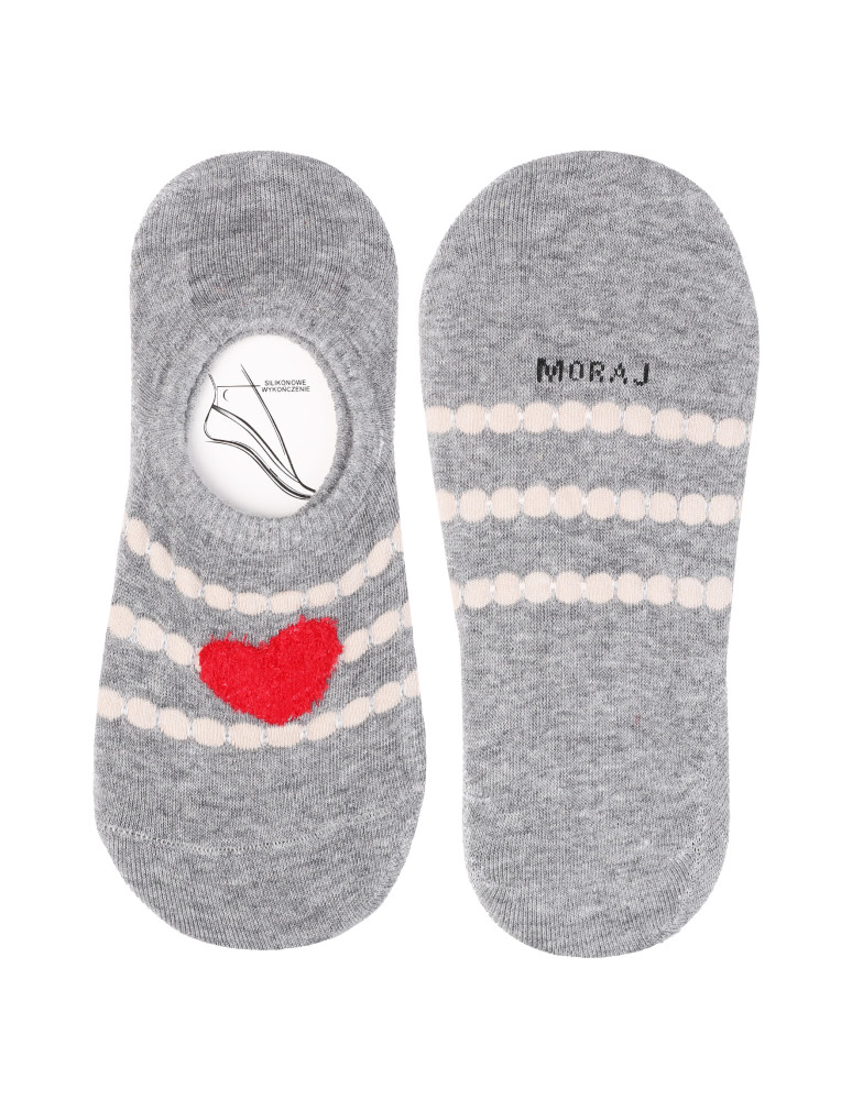 Niskie stopki - Damskie skarpetki niskie stopki walentynkowy motyw serc 3-pa WIELOKOLOROWY - produkt moraj.pl 3
