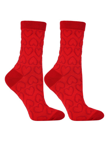 Damskie długie skarpetki walentynkowe w serca 3-pak  - produkt 2
