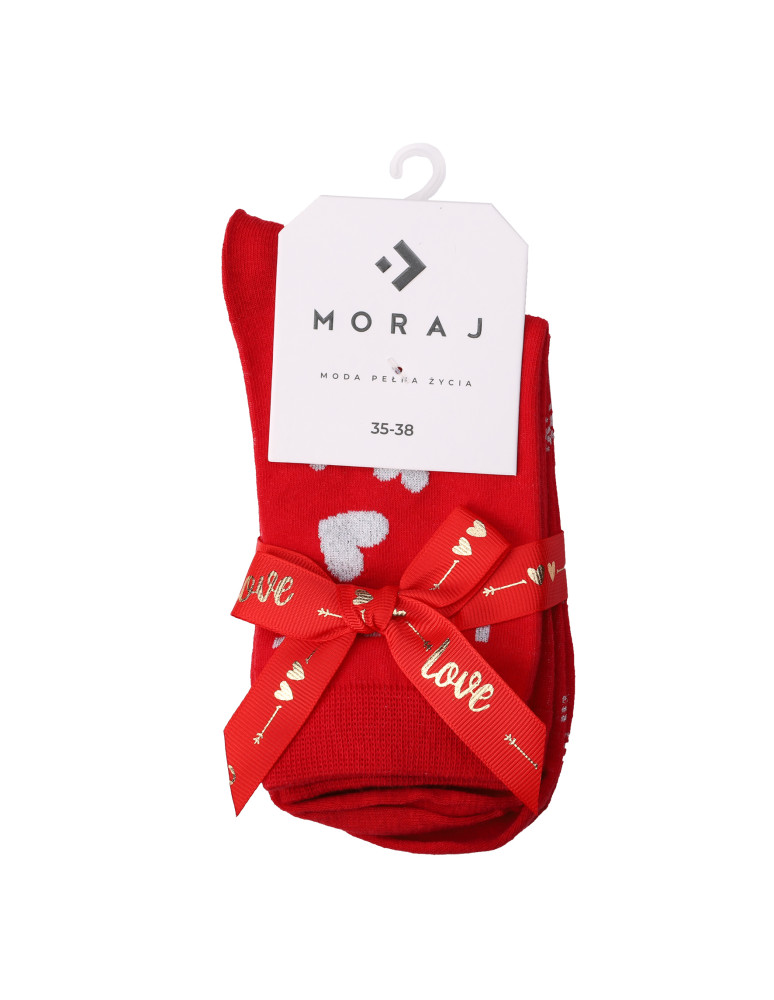 Skarpetki długie - Damskie skarpetki walentynkowe napis Love błyszczące 2-pak WIELOKOLOROWY - produkt moraj.pl 2