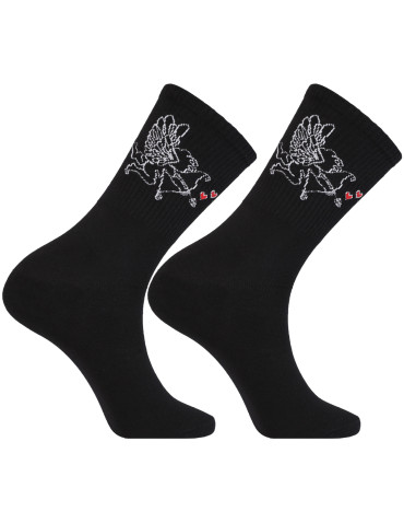 Męskie skarpety długie z motywem anioła i serc 3-pak  - produkt 2