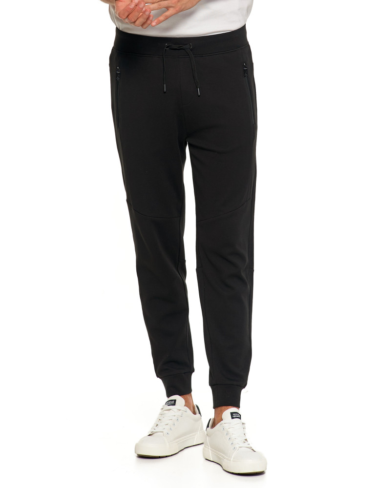 Spodnie męskie - Męskie spodnie dresowe joggery z kieszeniami CZARNY - produkt moraj.pl 3