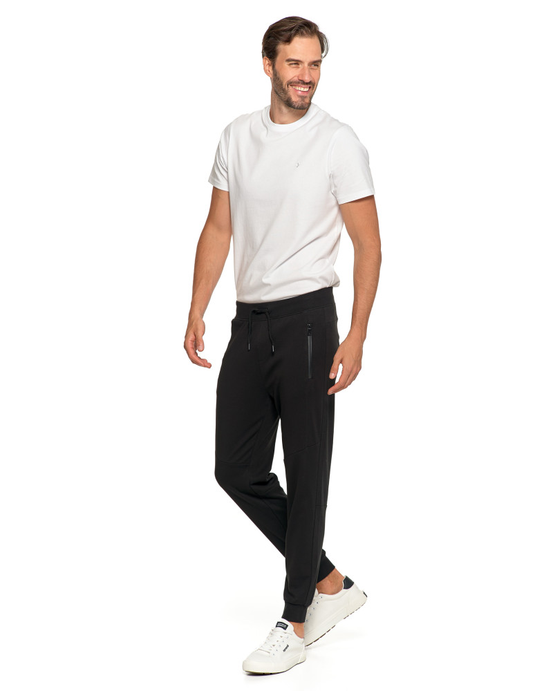 Spodnie męskie - Męskie spodnie dresowe joggery z kieszeniami CZARNY - produkt moraj.pl 7