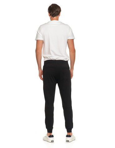 Spodnie męskie - Męskie spodnie dresowe joggery z kieszeniami CZARNY - produkt 8