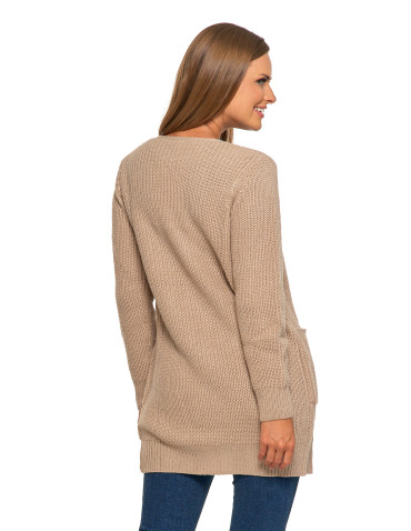 Damski dzianinowy kardigan z kieszeniami  - produkt 2