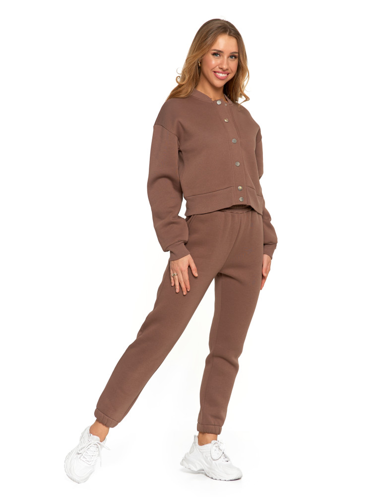 Bluzy damskie - Damska bluza bomberka ocieplana z napami MOKKA - produkt moraj.pl 2