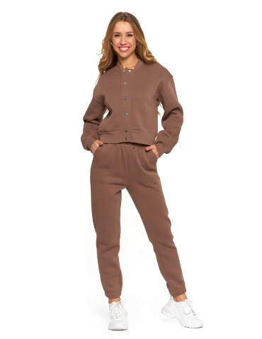 Bluzy damskie - Damska bluza bomberka ocieplana z napami MOKKA - produkt 4