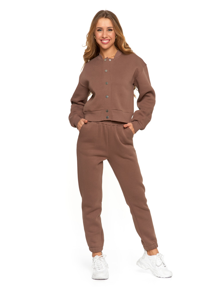 Bluzy damskie - Damska bluza bomberka ocieplana z napami MOKKA - produkt moraj.pl 4