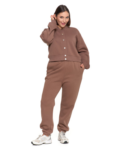 Bluzy damskie - Damska bluza bomberka ocieplana z napami MOKKA - produkt 7