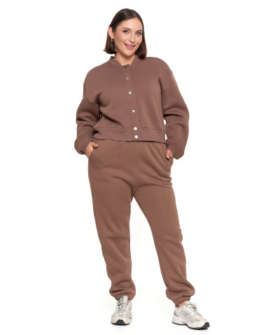 Bluzy damskie - Damska bluza bomberka ocieplana z napami MOKKA - produkt 8