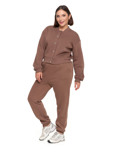 Bluzy damskie - Damska bluza bomberka ocieplana z napami MOKKA - produkt 10