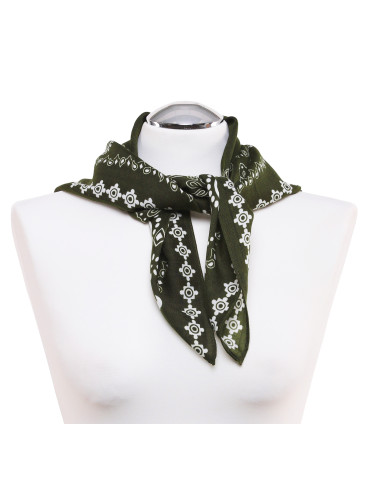 Szale i chusty - Damska apaszka z klasycznym wzorem paisley ZIELONY - produkt 3