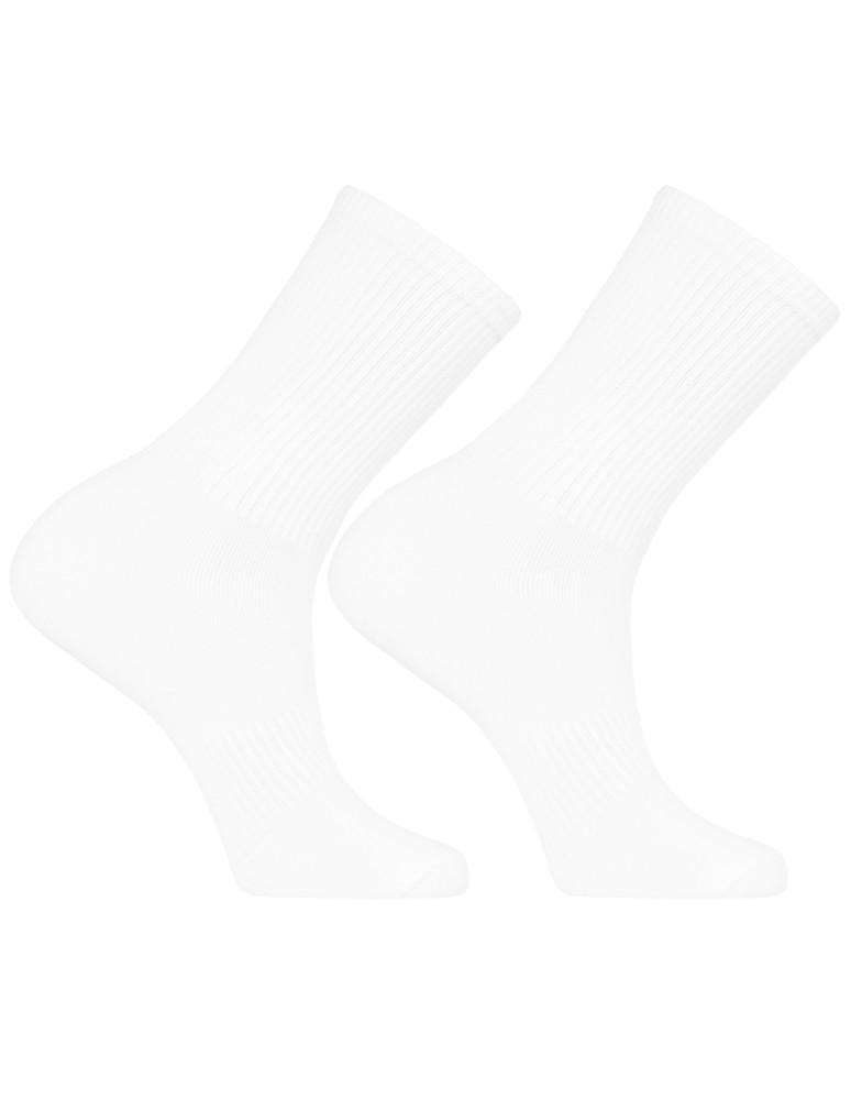 Skarpety uniwersalne długie bez wzoru BIAŁY