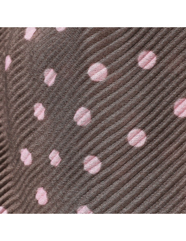 Damski szalik cienki z fakturą wzór w groszki - produkt 2