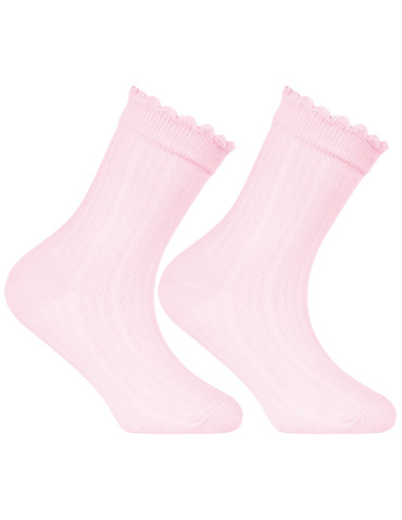 Dziewczęce skarpetki za kostkę z falbanką 3-pak - produkt 2