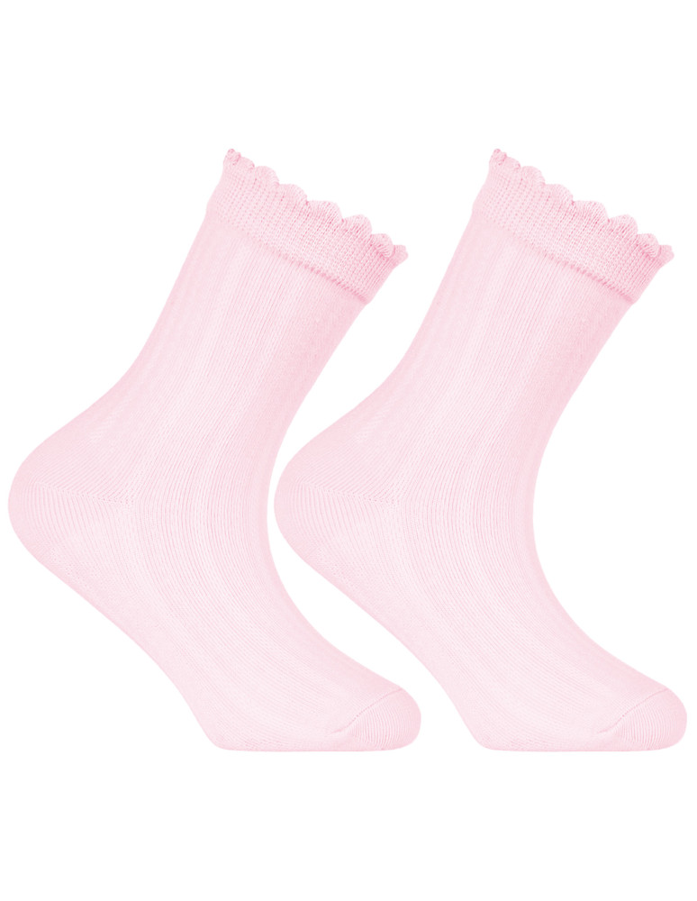 Za kostkę - Dziewczęce skarpetki za kostkę z falbanką 3-pak WIELOKOLOROWY - produkt moraj.pl 2