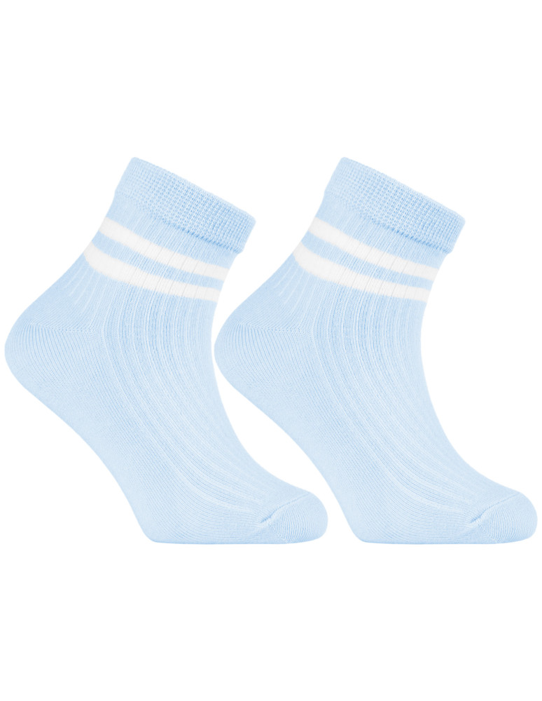 Za kostkę - Dziewczęce skarpetki za kostkę pastelowe w paski 3-pak WIELOKOLOROWY  - produkt moraj.pl 2