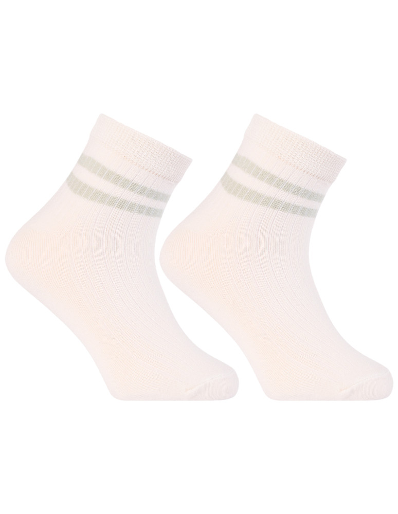 Za kostkę - Dziewczęce skarpetki za kostkę pastelowe w paski 3-pak WIELOKOLOROWY  - produkt moraj.pl 3