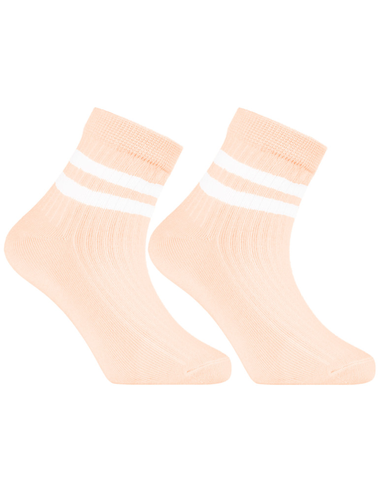 Za kostkę - Dziewczęce skarpetki za kostkę pastelowe w paski 3-pak WIELOKOLOROWY  - produkt moraj.pl 4