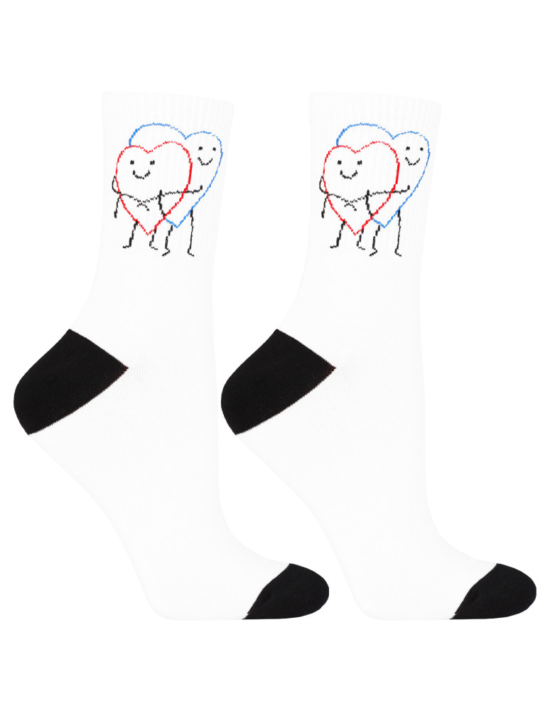 Skarpetki długie - Damskie skarpetki na walentynki zakochana para 3-pak WIELOKOLOROWY  - produkt moraj.pl 2