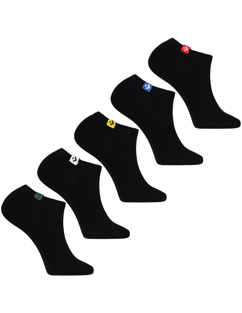 Stopki - Męskie skarpetki stopki z kolorowymi oznaczeniami 10-pak CZARNY - produkt moraj.pl 7