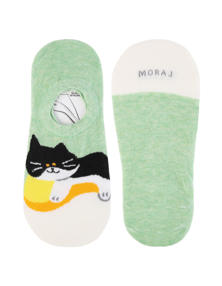 Niskie stopki - Skarpetki damskie stopki z motywem kotów 3-pak WIELOKOLOROWY  - produkt moraj.pl 2