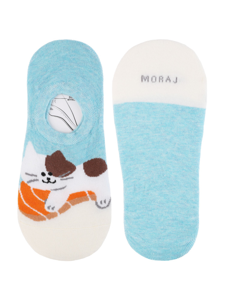 Niskie stopki - Skarpetki damskie stopki z motywem kotów 3-pak WIELOKOLOROWY  - produkt moraj.pl 4