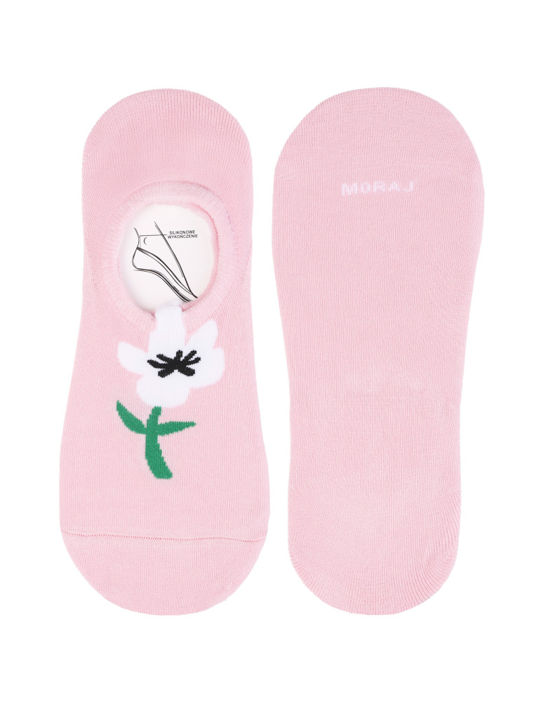 Niskie stopki - Skarpetki damskie stopki niskie z kwiatowym motywem 3-pak WIELOKOLOROWY - produkt moraj.pl 2