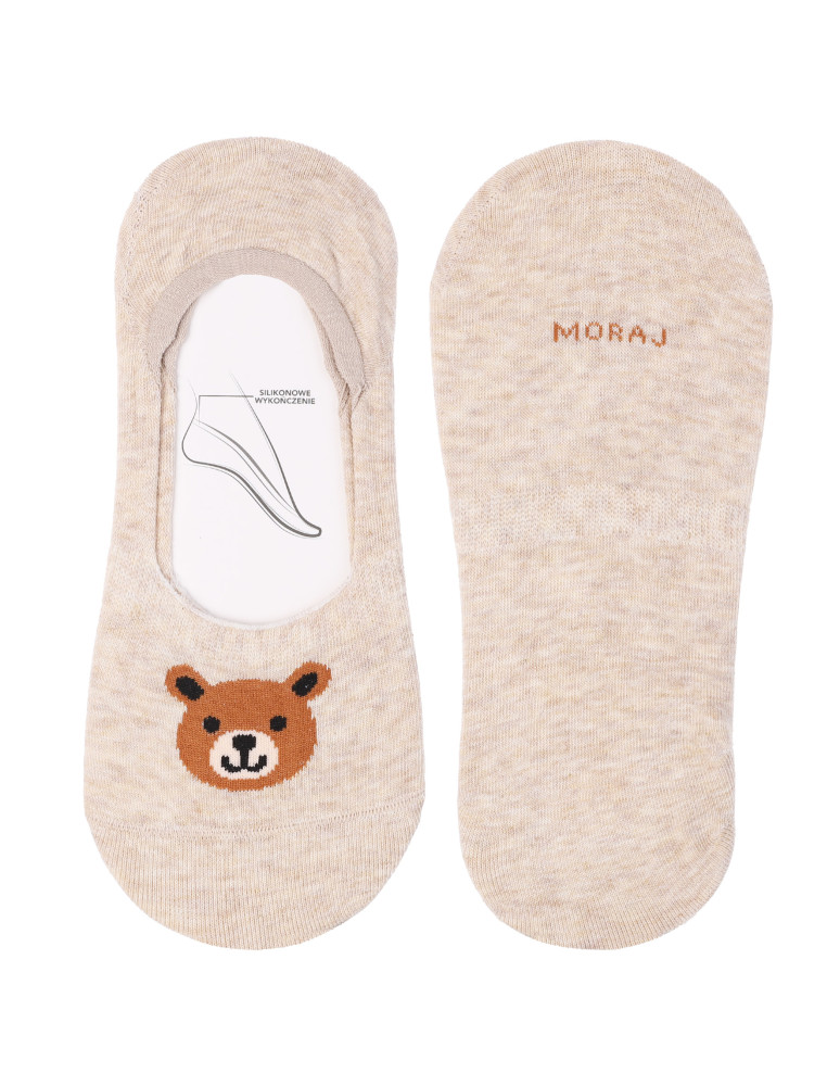 Niskie stopki - Skarpetki damskie stopki niskie z wzorami zwierząt 3-pak WIELOKOLOROWY  - produkt moraj.pl 3