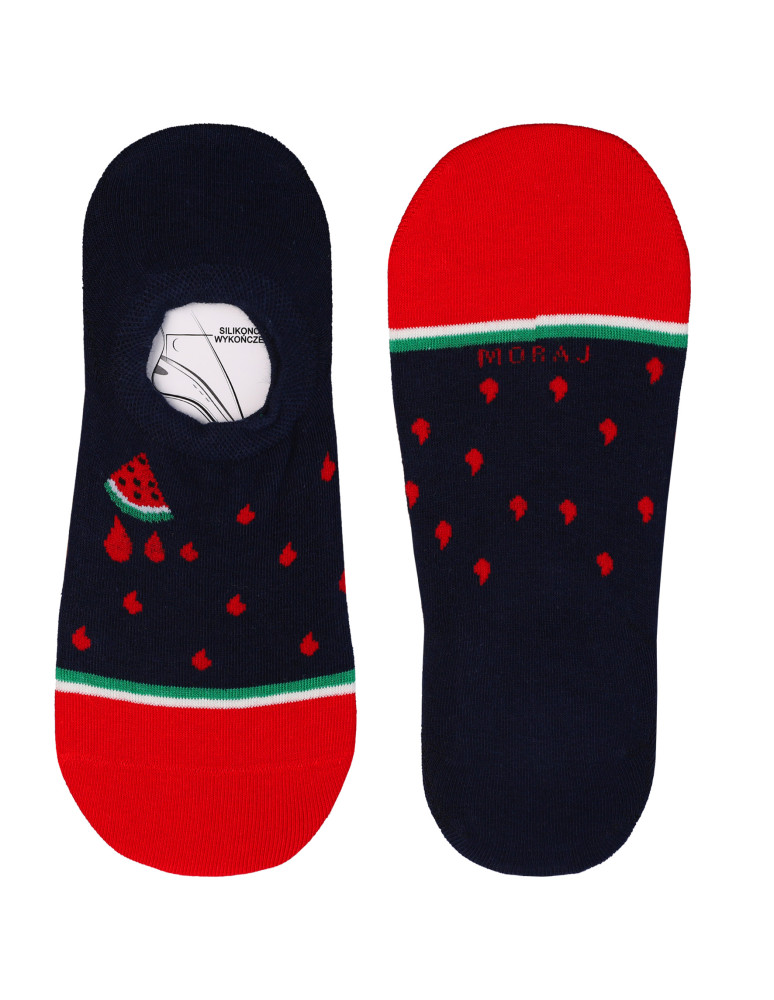 Niskie stopki - Skarpetki damskie niskie stopki z motywem arbuza 3-pak WIELOKOLOROWY - produkt moraj.pl 2