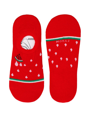 Niskie stopki - Skarpetki damskie niskie stopki z motywem arbuza 3-pak WIELOKOLOROWY - produkt 3