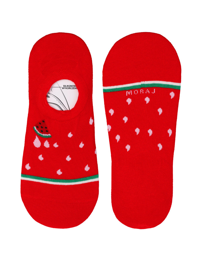 Niskie stopki - Skarpetki damskie niskie stopki z motywem arbuza 3-pak WIELOKOLOROWY - produkt moraj.pl 3