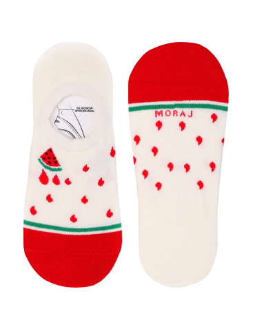 Niskie stopki - Skarpetki damskie niskie stopki z motywem arbuza 3-pak WIELOKOLOROWY - produkt 4