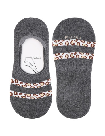 Niskie stopki - Skarpetki damskie niskie stopki z panterkowym wzorem 12-pak WIELOKOLOROWY - produkt 3