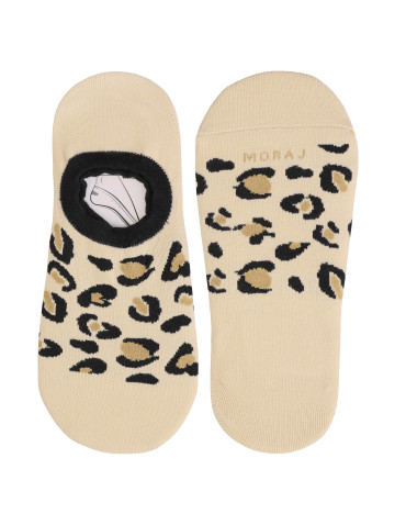 Skarpetki damskie stopki czarne w panterkę i paski 3-pak  - produkt 2