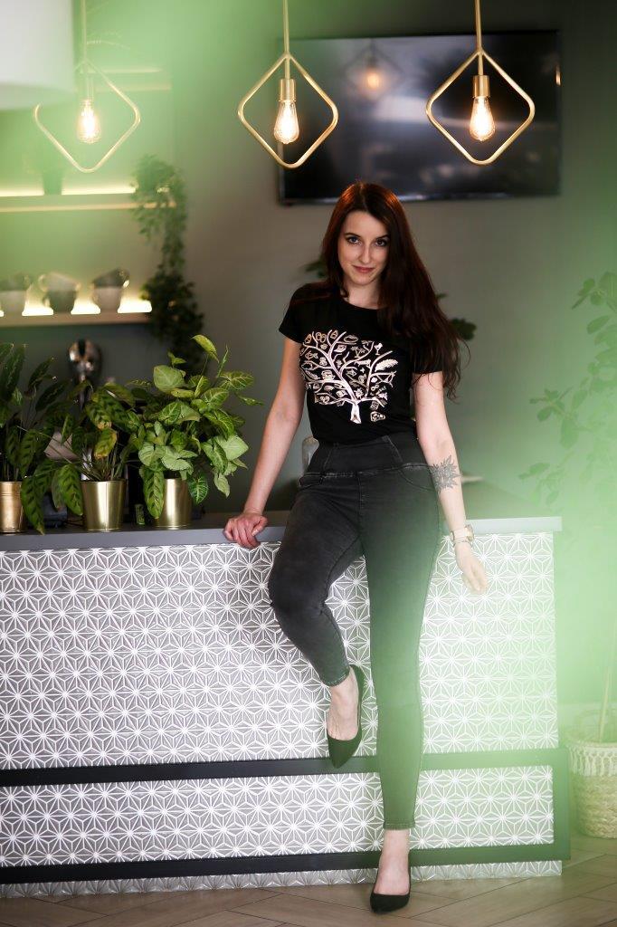 limitowana kolekcja Moraj - czarny t-shirt